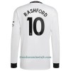 Camiseta de fútbol Manga Larga Manchester United Rashford 10 Segunda Equipación 2022-23 - Hombre